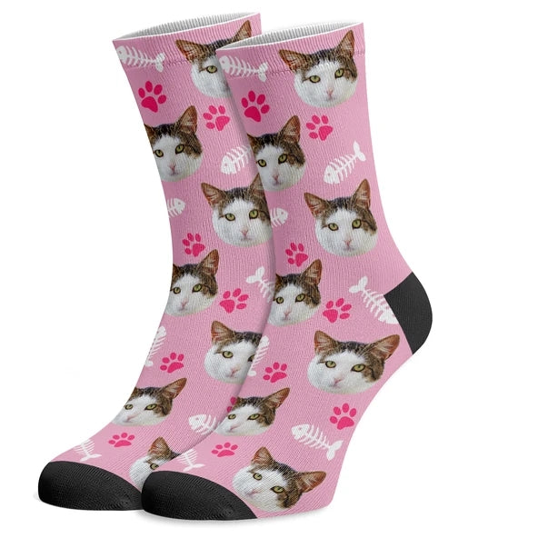 New Custom Christmas Socks With Your Pet's Face