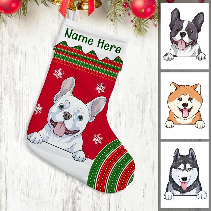 Personalized Dog Photo Christmas Stocking