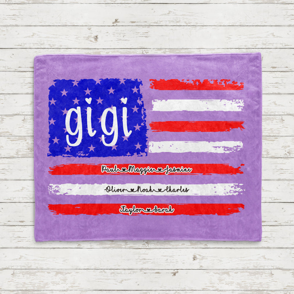 Personalized Fleece Blanket with Title & Kids' Names