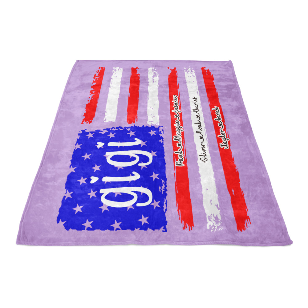 Personalized Fleece Blanket with Title & Kids' Names