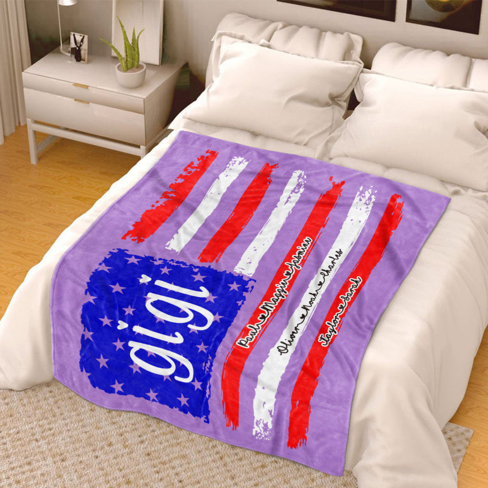 Personalized Fleece Blanket with Title & Kids' Names