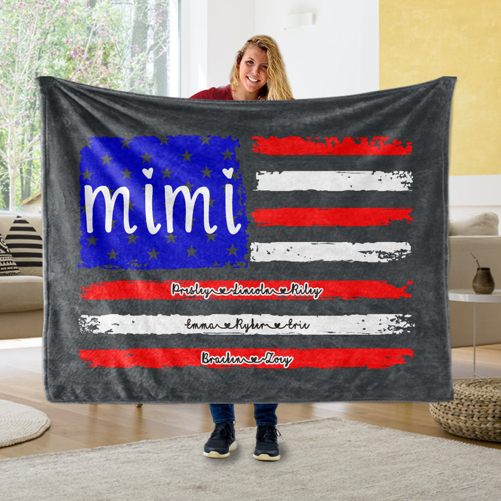 Personalized Fleece Blanket with Title & Kids' Names