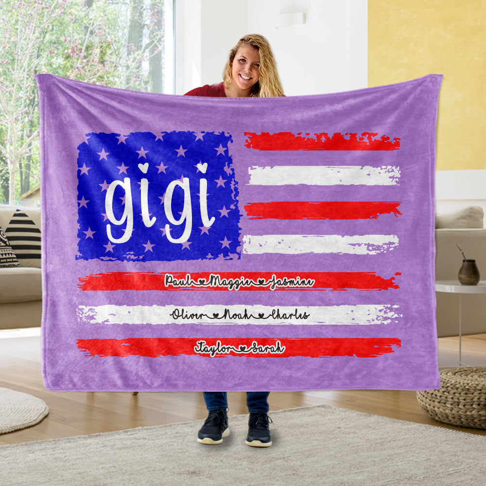 Personalized Fleece Blanket with Title & Kids' Names