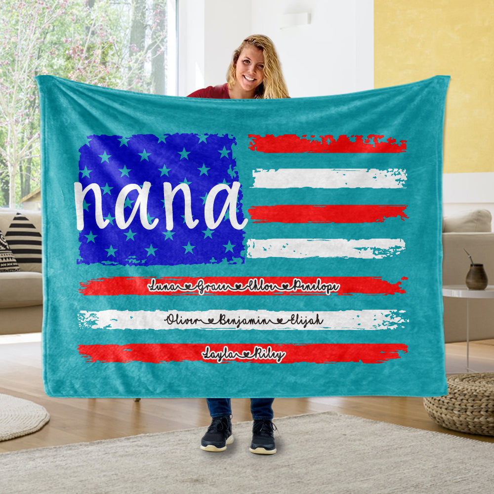 Personalized Fleece Blanket with Title & Kids' Names