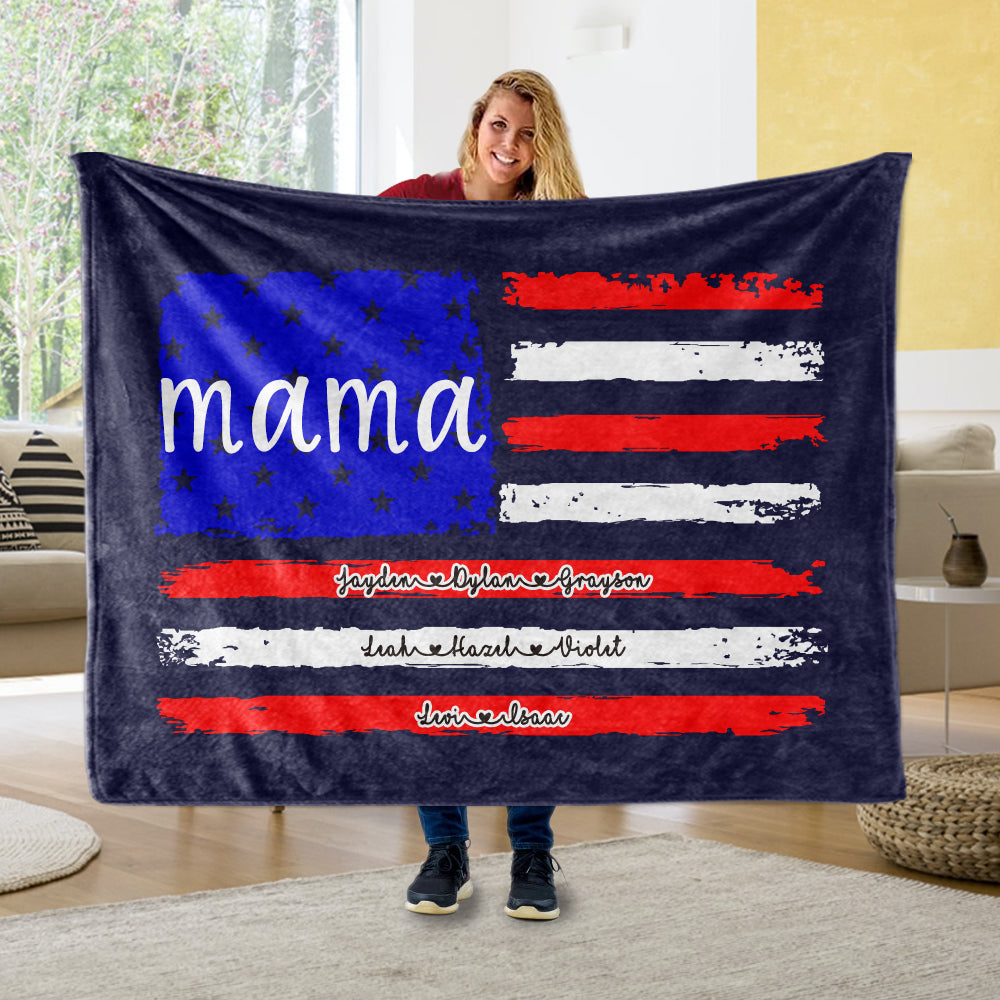 Personalized Fleece Blanket with Title & Kids' Names