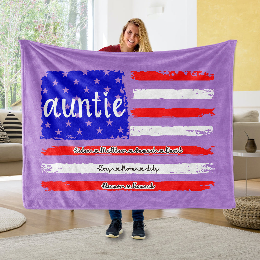 Personalized Fleece Blanket with Title & Kids' Names