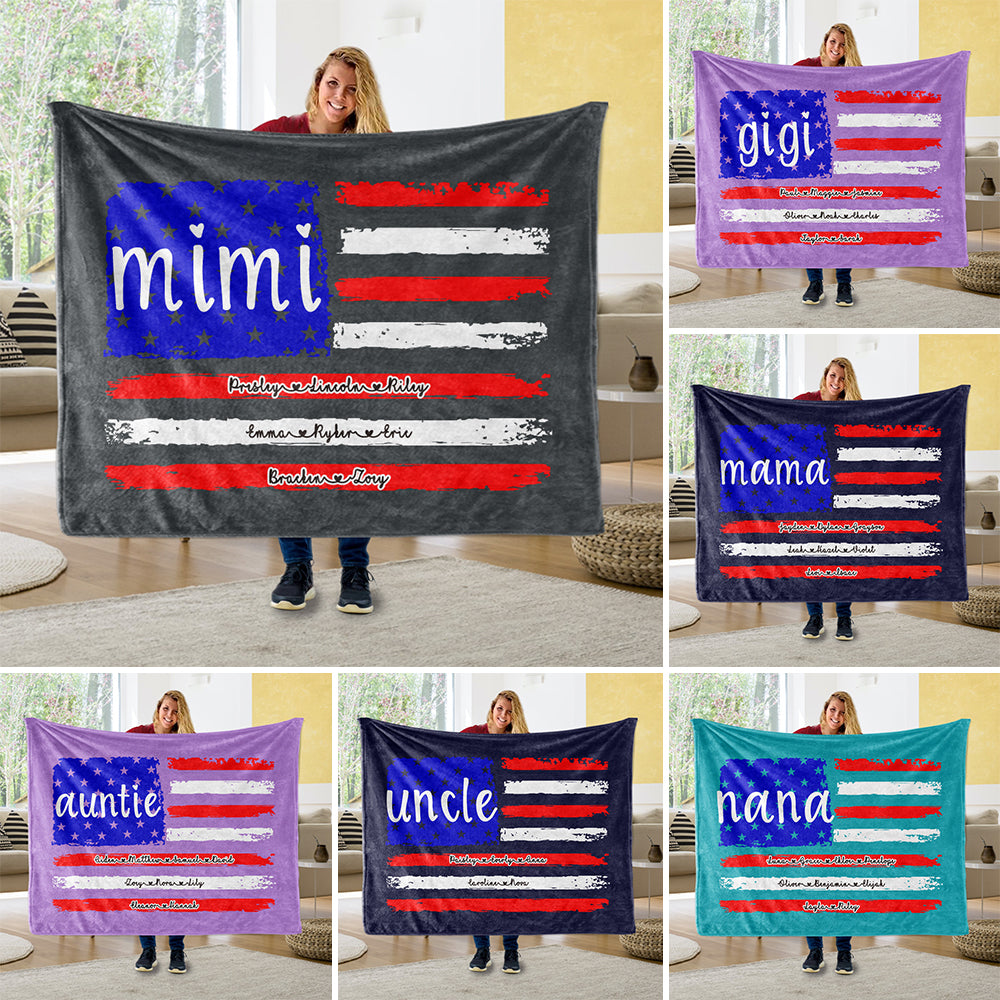 Personalized Fleece Blanket with Title & Kids' Names