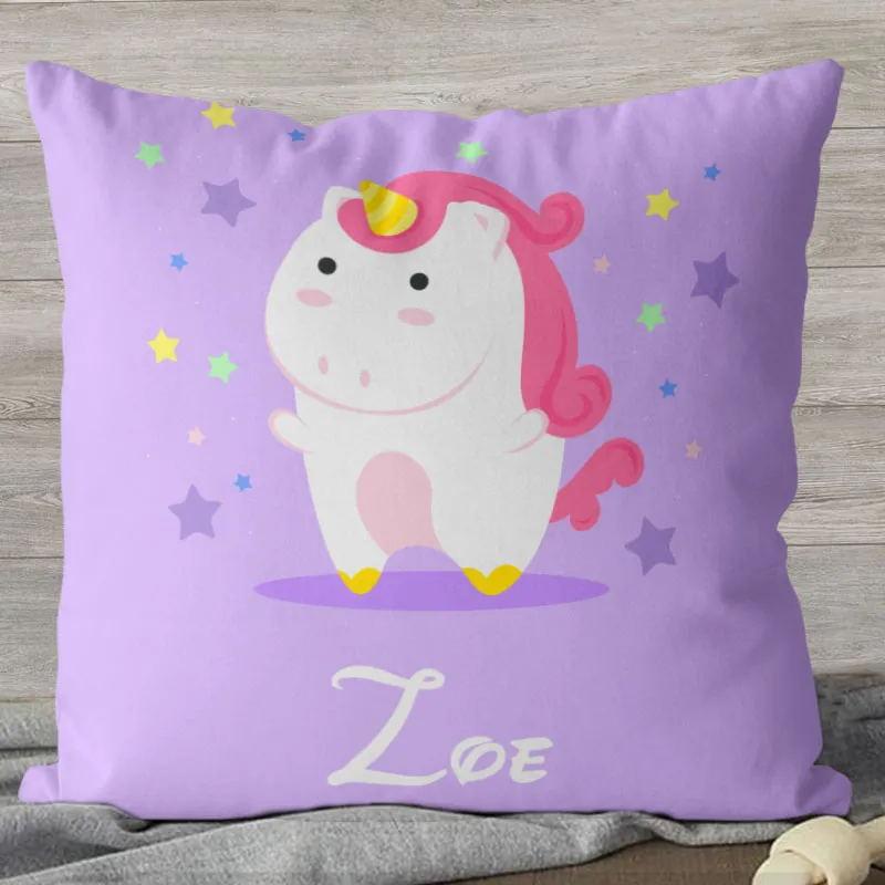 Custom Baby Girl Unicorn Name Pillow, Personalized Baby Girl Lovey Pillow, Custom Baby Girl Pillow, Personalized Baby Girl Unicorn Pillow