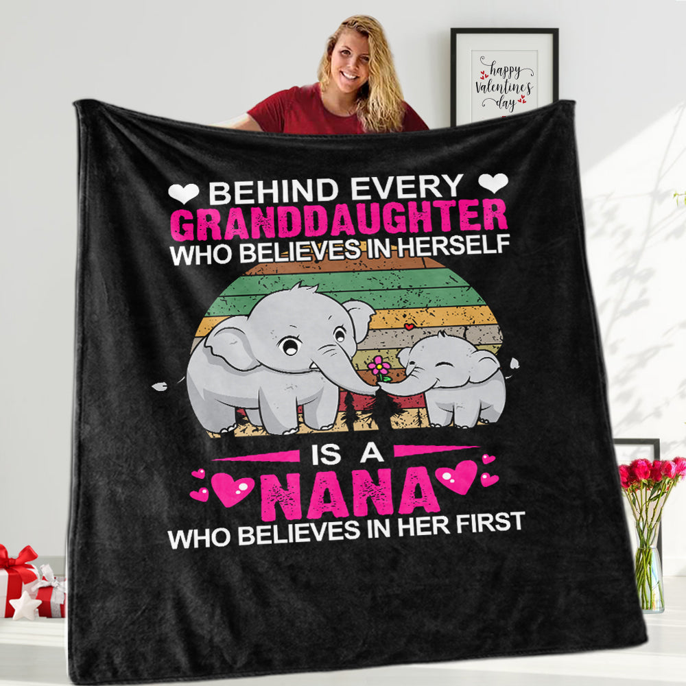 Custom Elephant Cozy Plush Fleece Blankets with Your Nick & Kids' Names