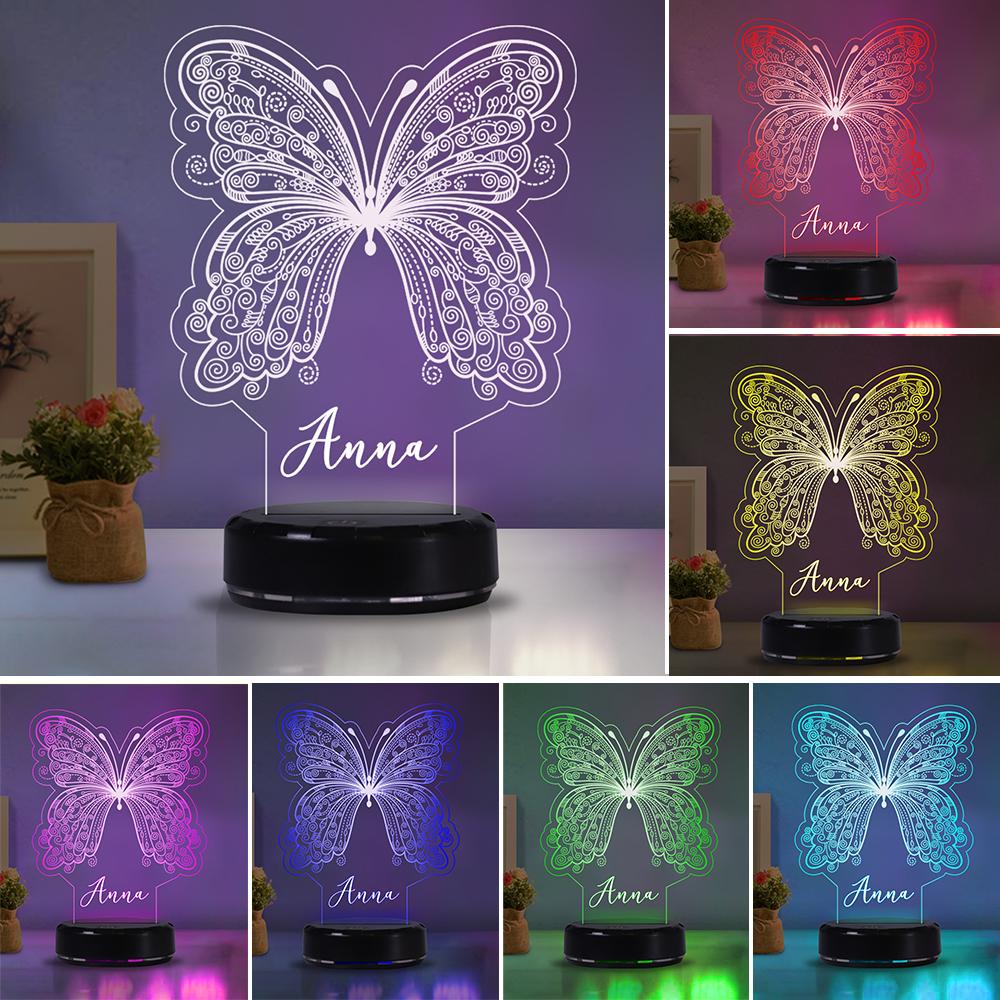 Personalized Butterfly Acrylic Light