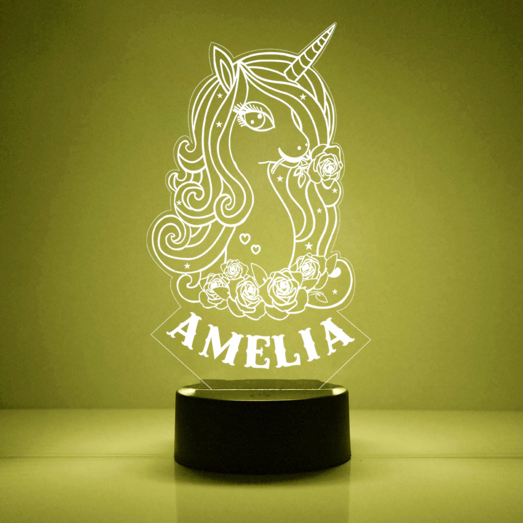 Custom Name Unicorn Children's Night Light - 7 Colors 3D Night Light, New Christmas Gift!