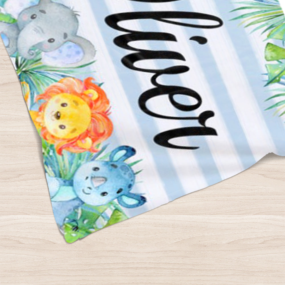 Baby Blankets, Personalized Baby Blankets, Custom Baby Blankets, Baby name Boy Blankets, Baby Girl Blankets, Velveteen Plush Blanket, Baby Blanket with Cute Animals!