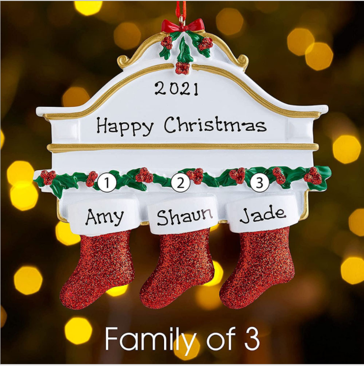 Custom Christmas Red Socks Ornament Decoration