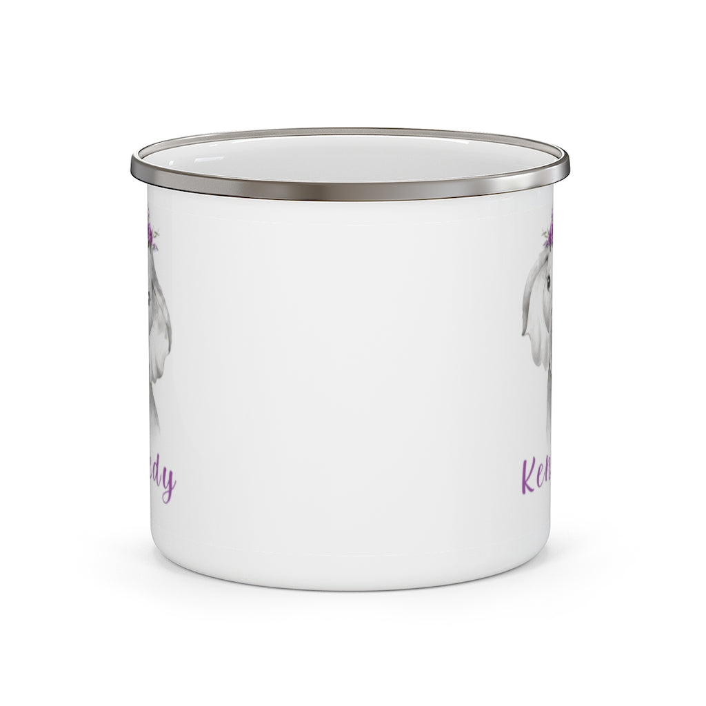 Custom Name Elephant Enamel Campfire Mug V