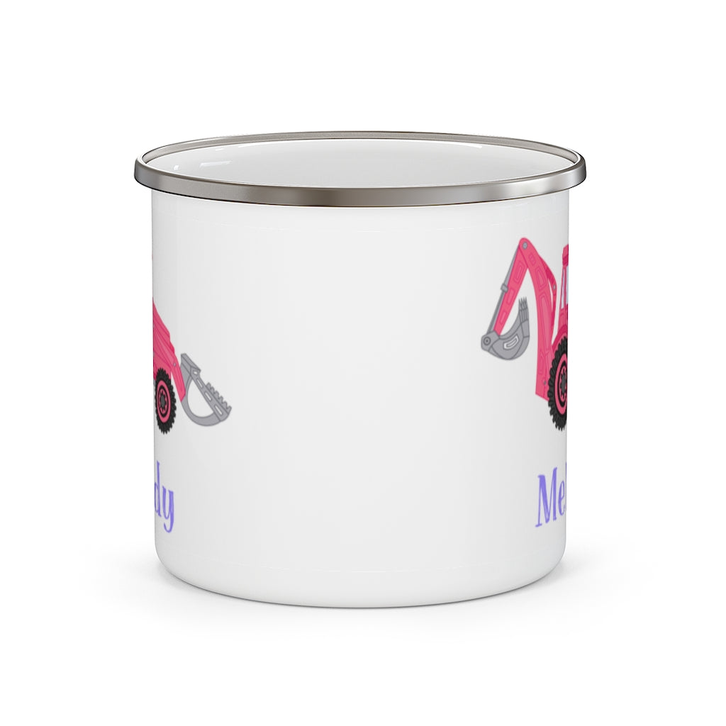 Custom Name Truck Children's Enamel Campfire Mug XV