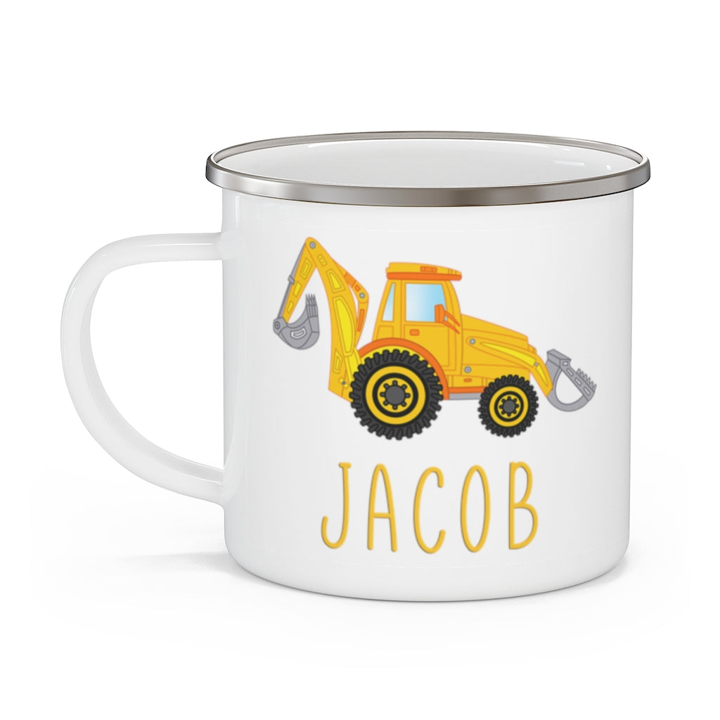 Custom Name Truck Children's Enamel Campfire Mug VIII