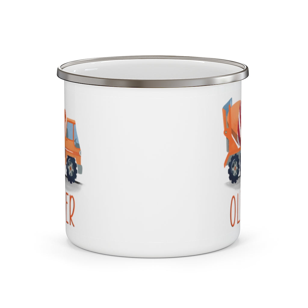 Custom Name Truck Children's Enamel Campfire Mug III