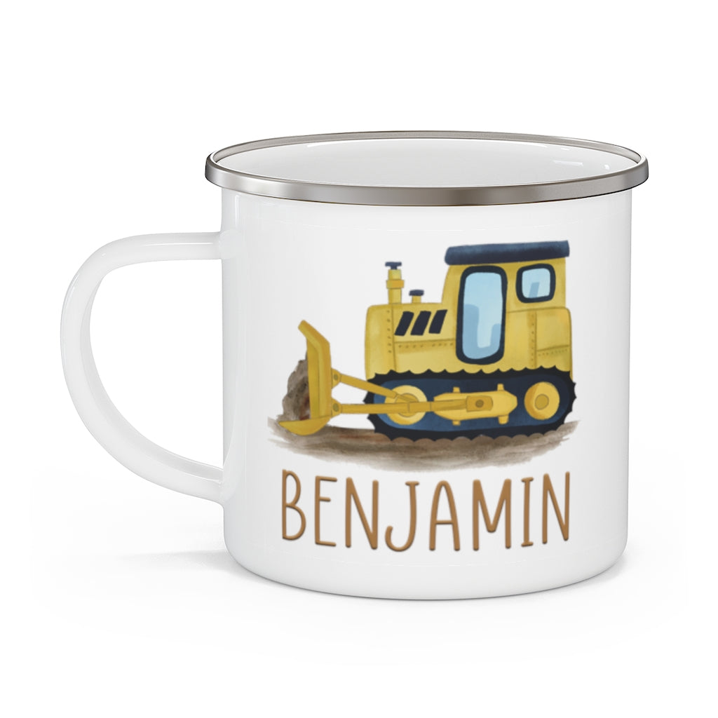 Custom Name Truck Children's Enamel Campfire Mug VII