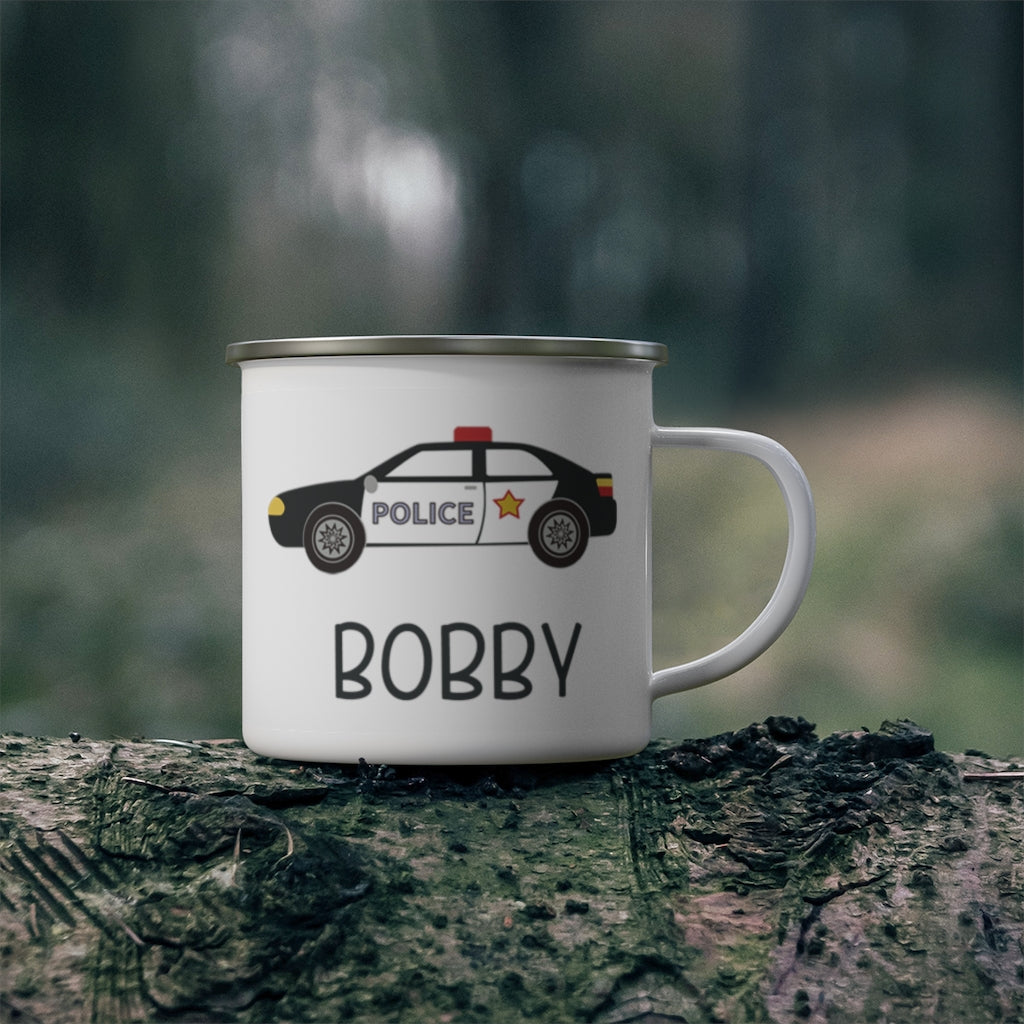 Custom Name Truck Children's Enamel Campfire Mug XX