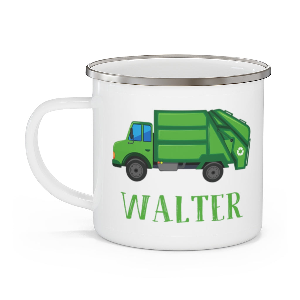 Custom Name Truck Children's Enamel Campfire Mug XXVII