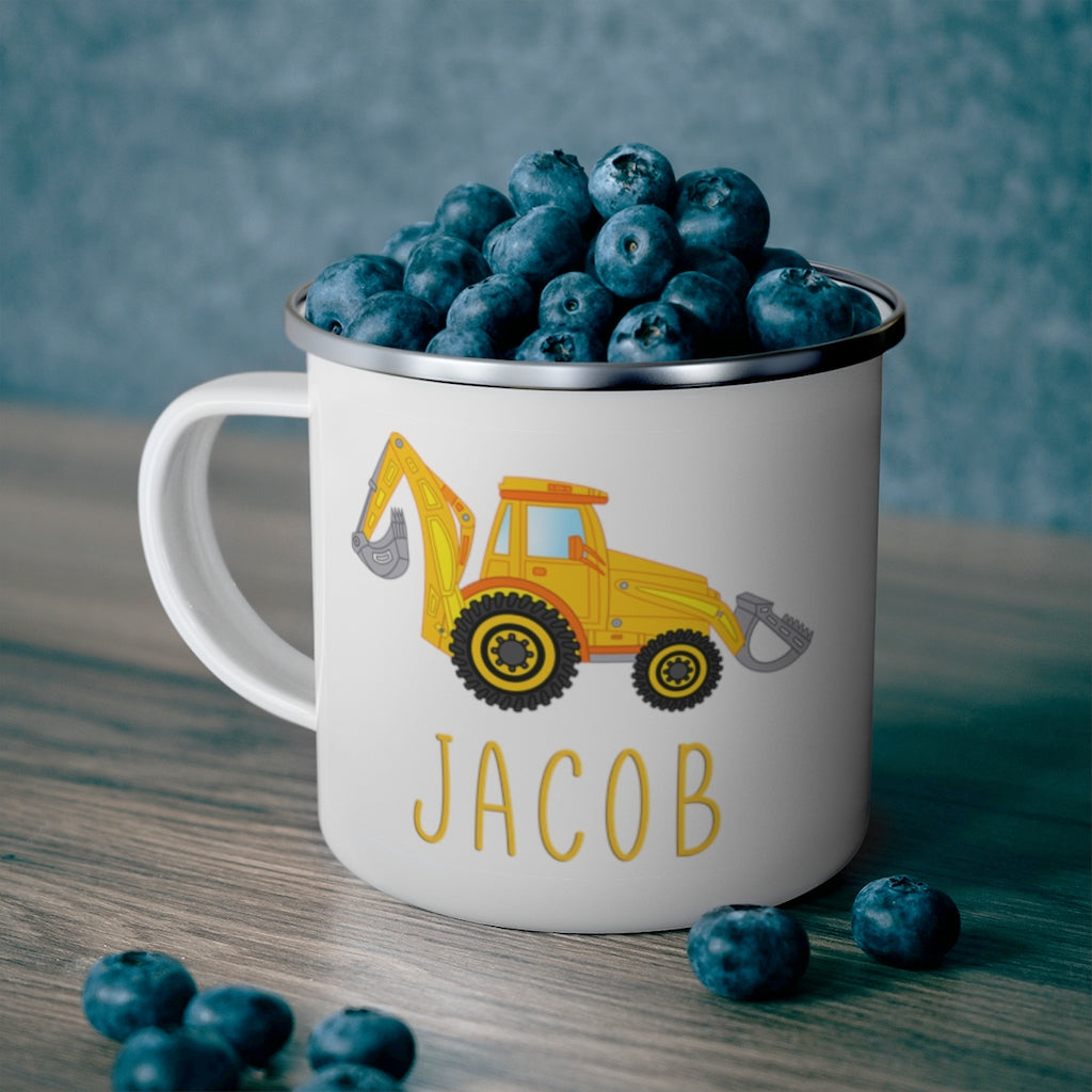 Custom Name Truck Children's Enamel Campfire Mug VIII