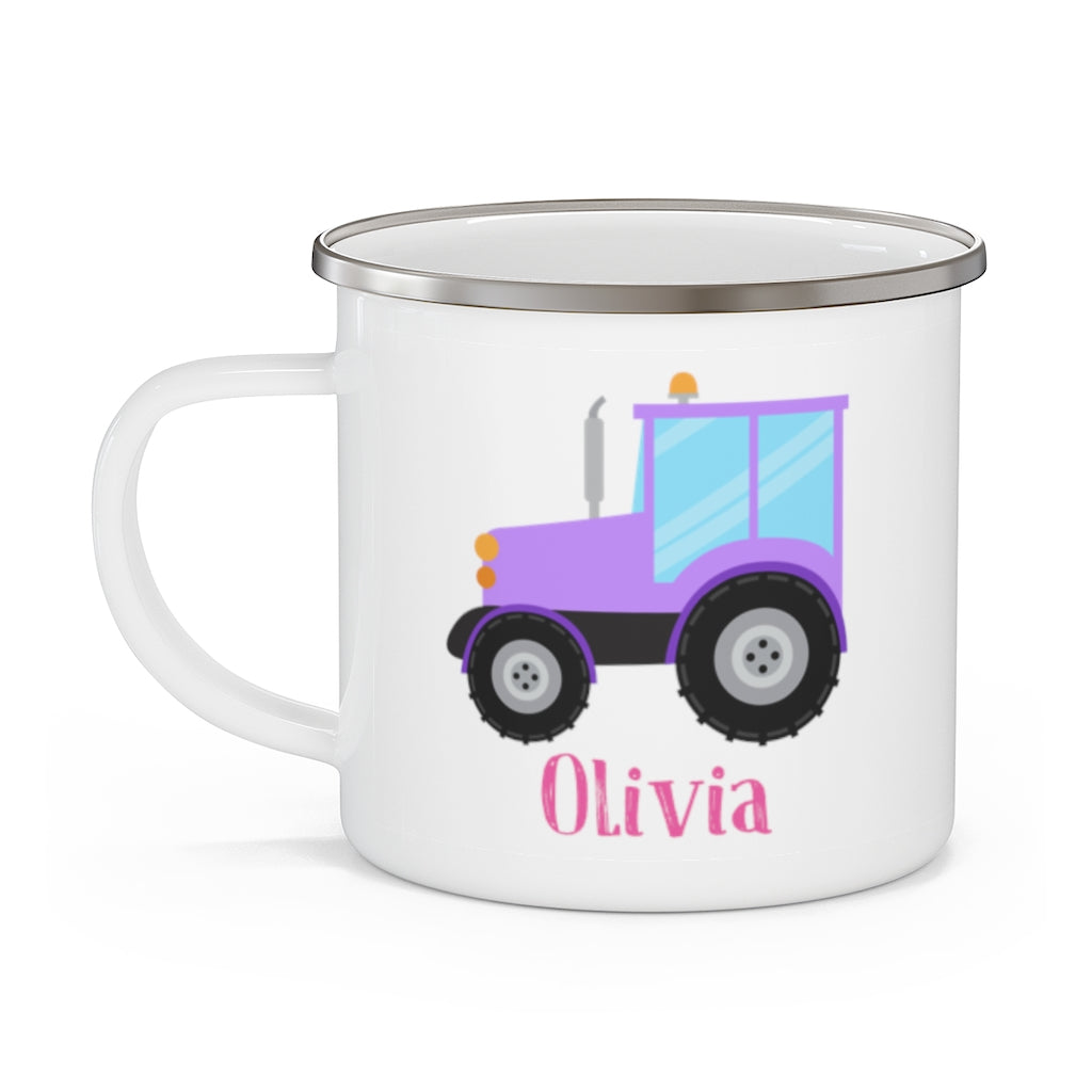 Custom Name Truck Children's Enamel Campfire Mug XI