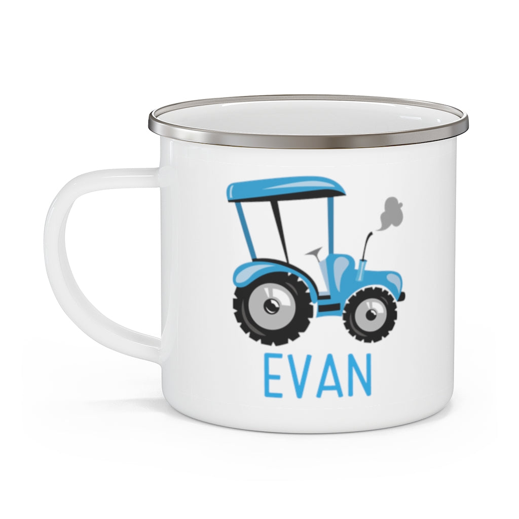 Custom Name Truck Children's Enamel Campfire Mug XXIII