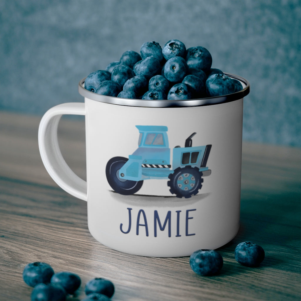 Custom Name Truck Children's Enamel Campfire Mug III