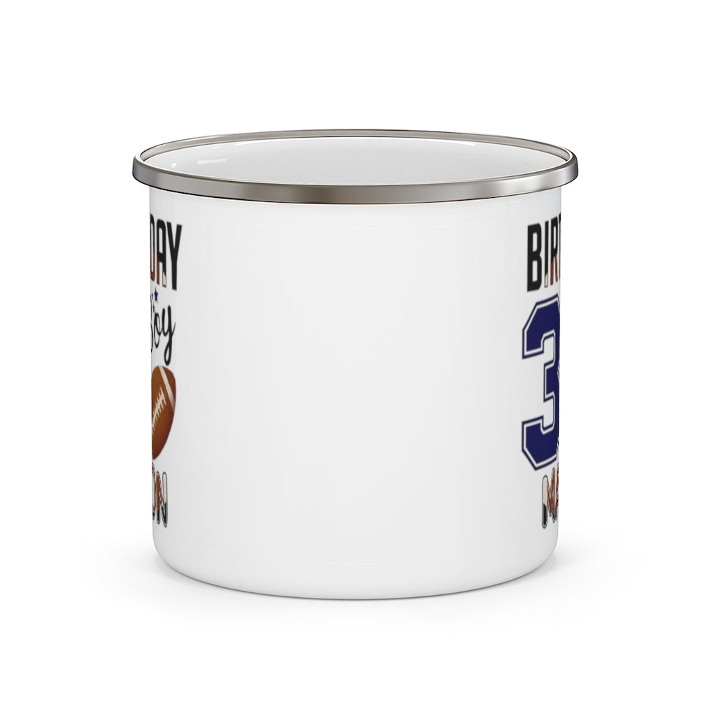Custom Name Sport Children's Birthday Enamel Campfire Mug