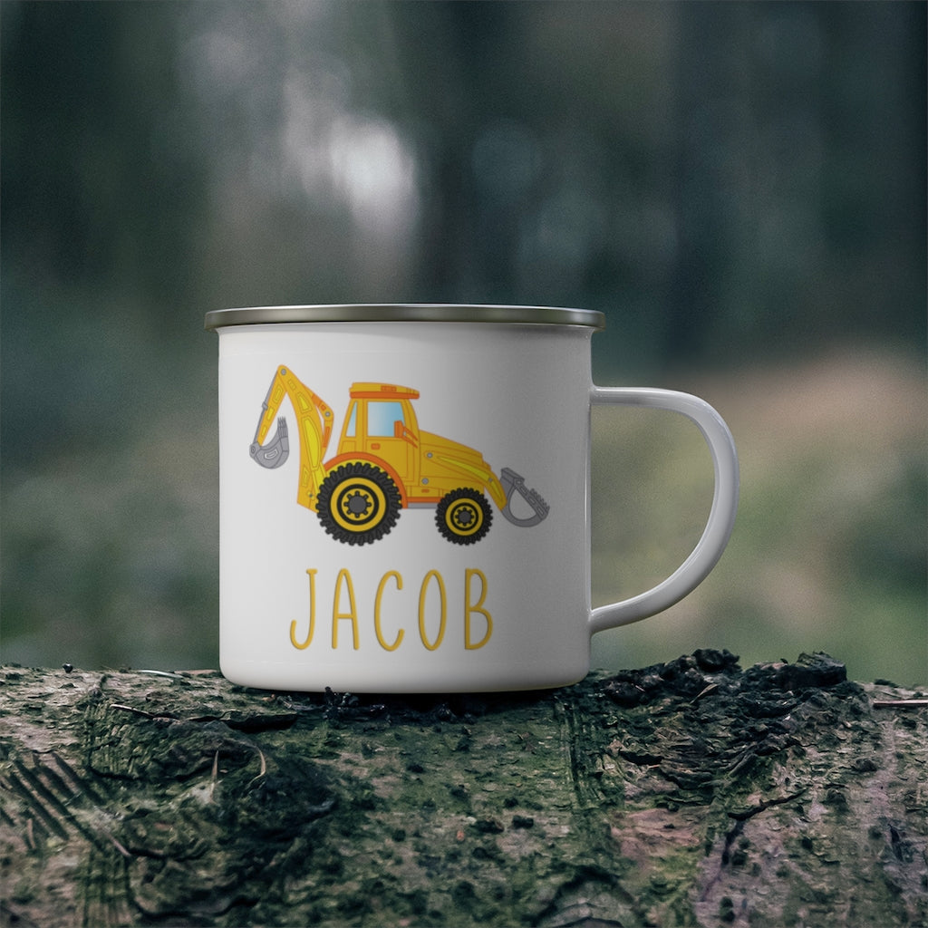 Custom Name Truck Children's Enamel Campfire Mug VIII