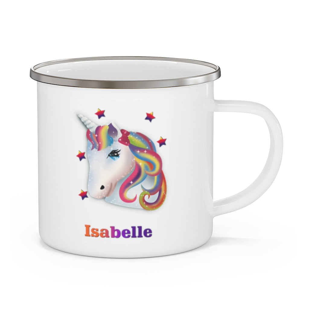 Custom Name Unicorn Enamel Campfire Mug Ⅵ
