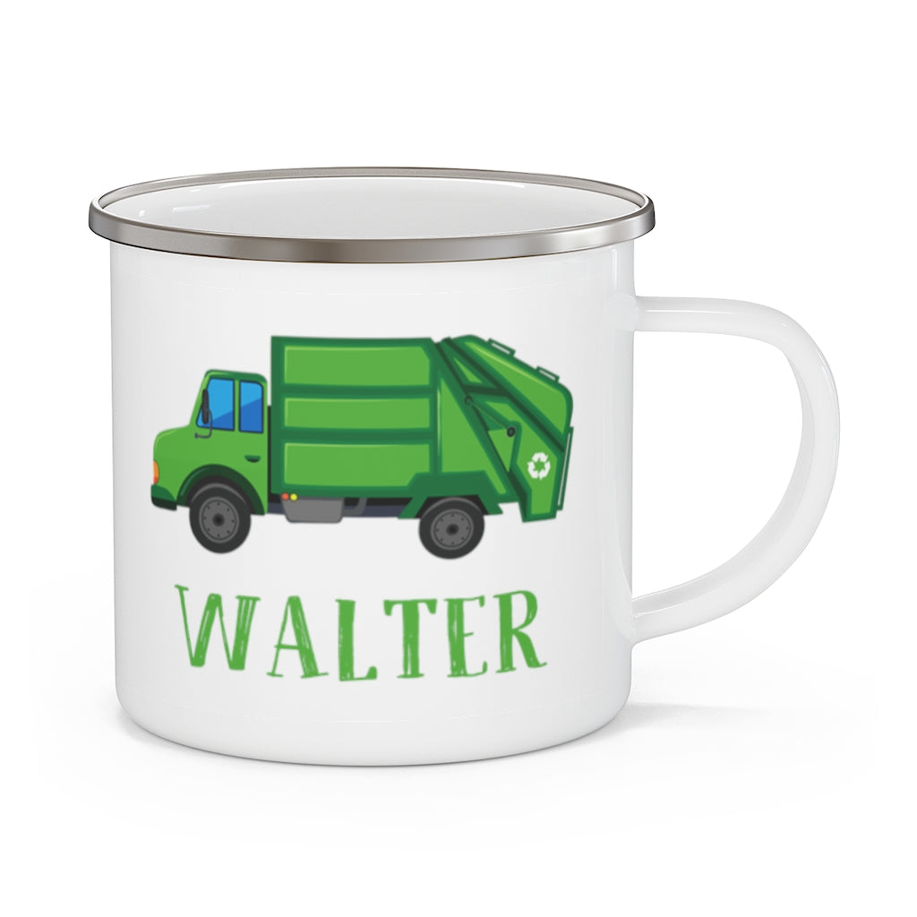 Custom Name Truck Children's Enamel Campfire Mug XXVII