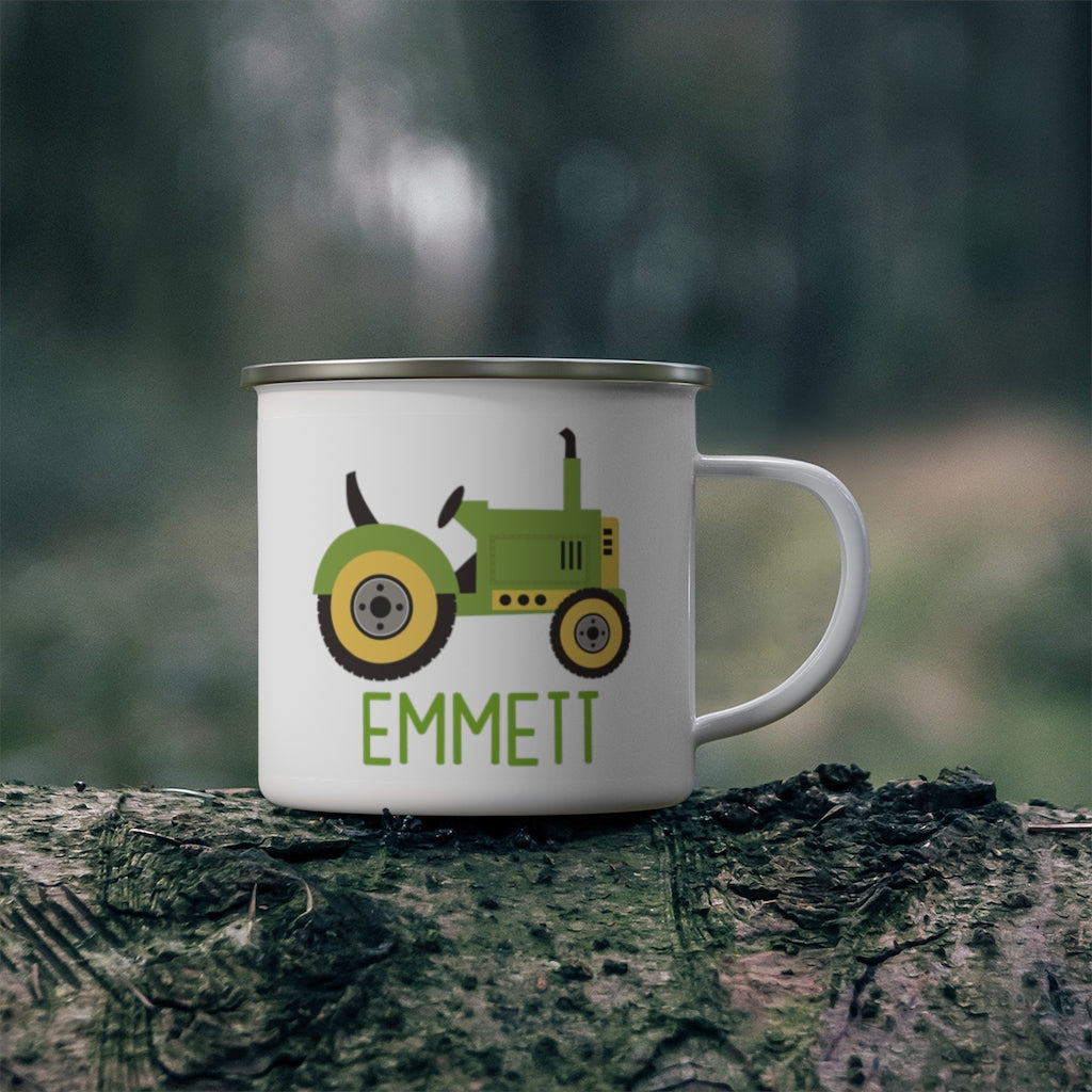 Custom Name Truck Children's Enamel Campfire Mug XXV