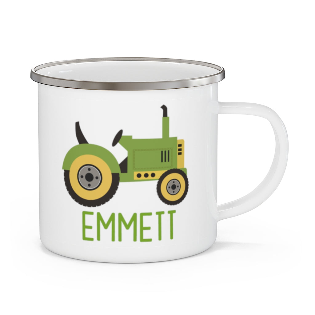Custom Name Truck Children's Enamel Campfire Mug XXV