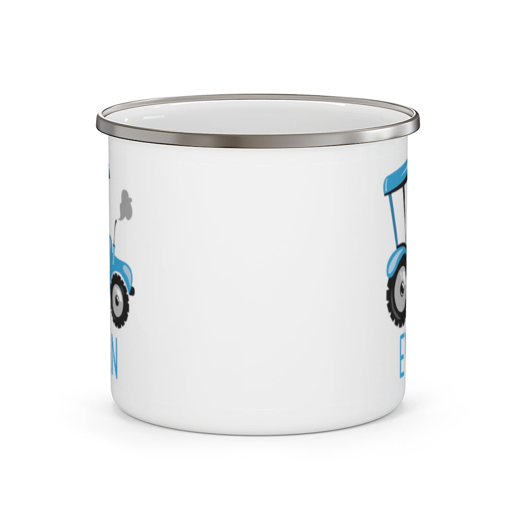 Custom Name Truck Children's Enamel Campfire Mug XXIII