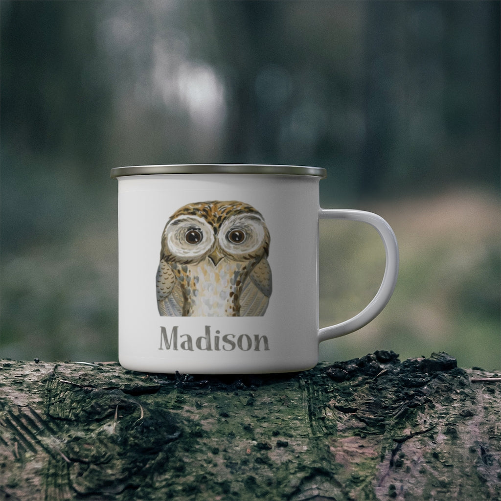 Custom Name Woodland Enamel Campfire Mug Ⅳ