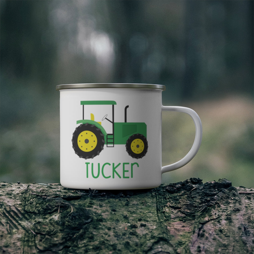 Custom Name Truck Children's Enamel Campfire Mug XXII