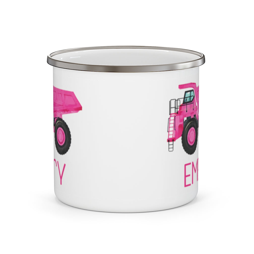 Custom Name Truck Children's Enamel Campfire Mug XVII