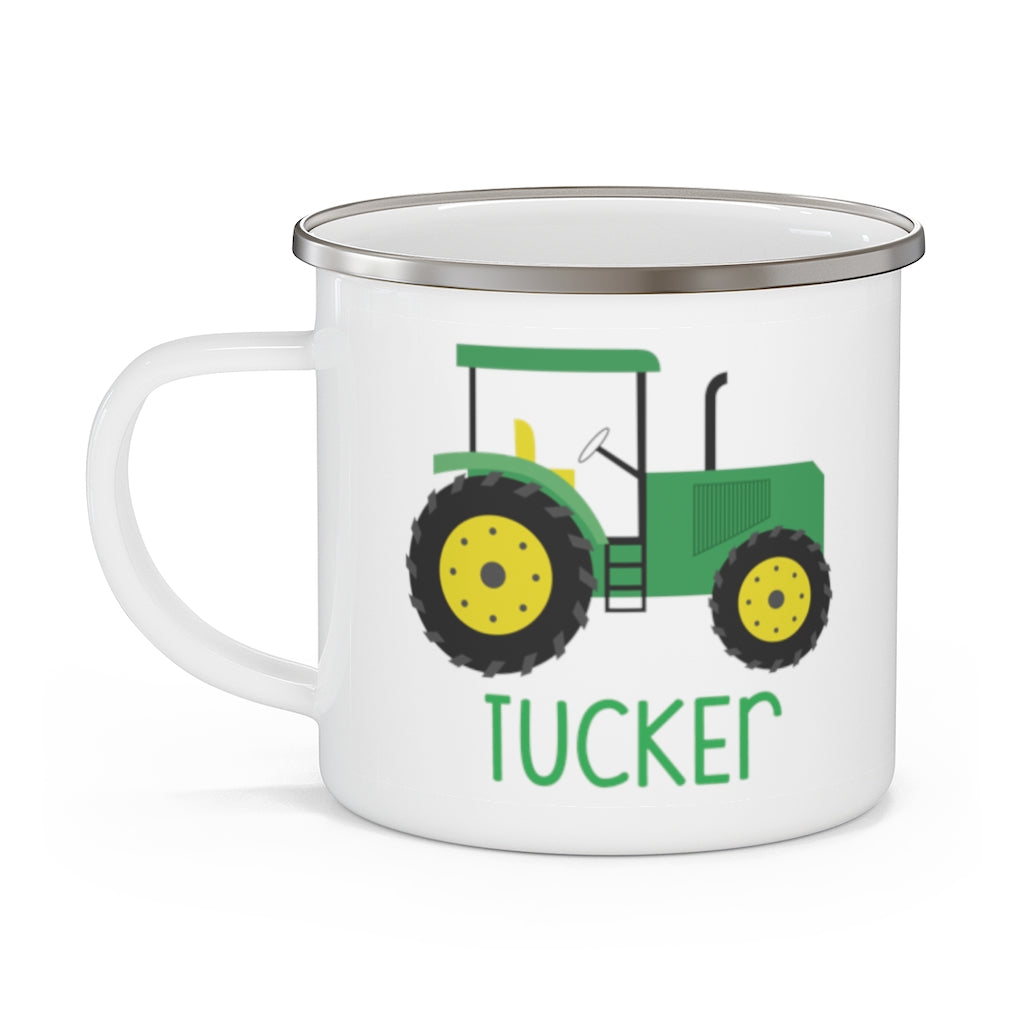 Custom Name Truck Children's Enamel Campfire Mug XXII