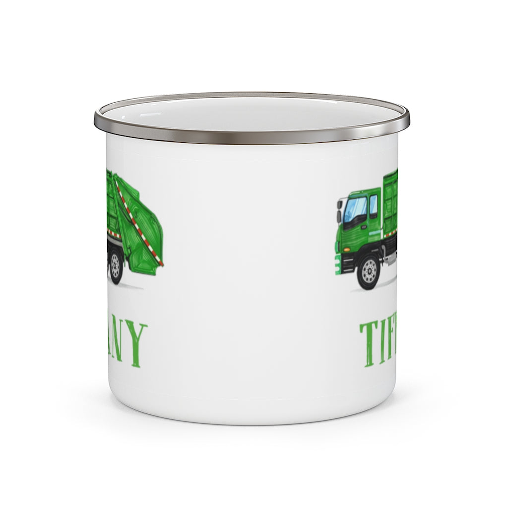Custom Name Truck Children's Enamel Campfire Mug XXVIII