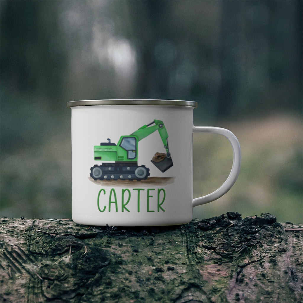 Custom Name Truck Children's Enamel Campfire Mug IV
