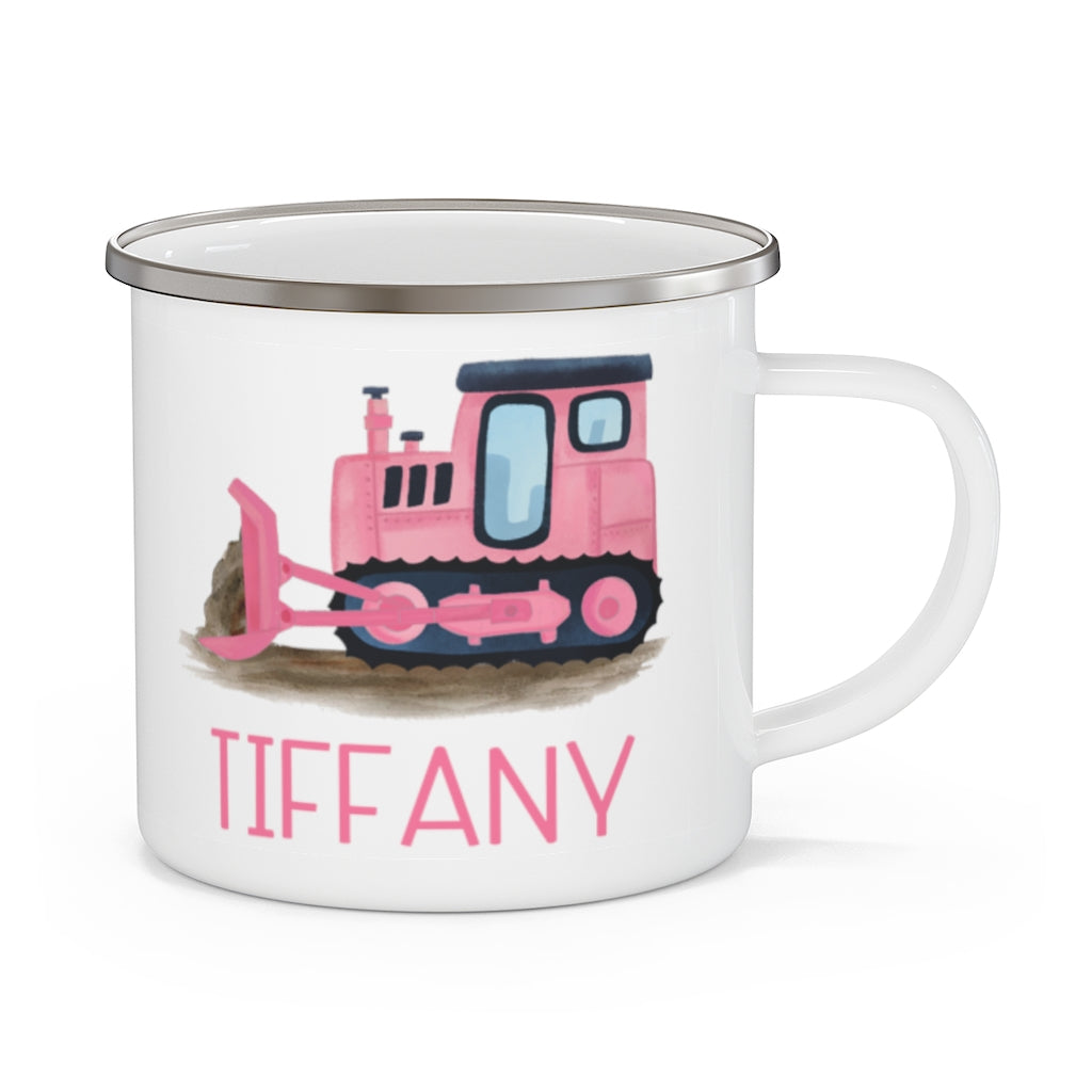 Custom Name Truck Children's Enamel Campfire Mug XIX