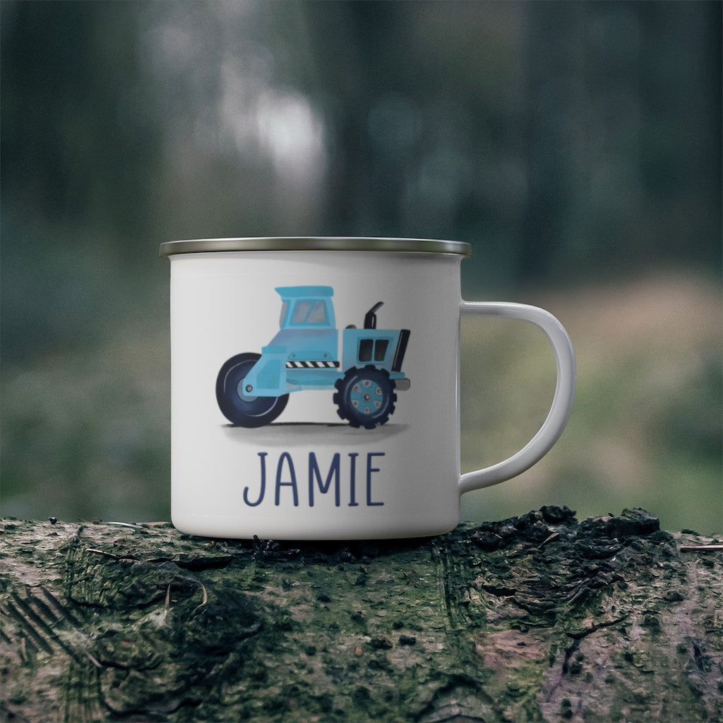 Custom Name Truck Children's Enamel Campfire Mug III