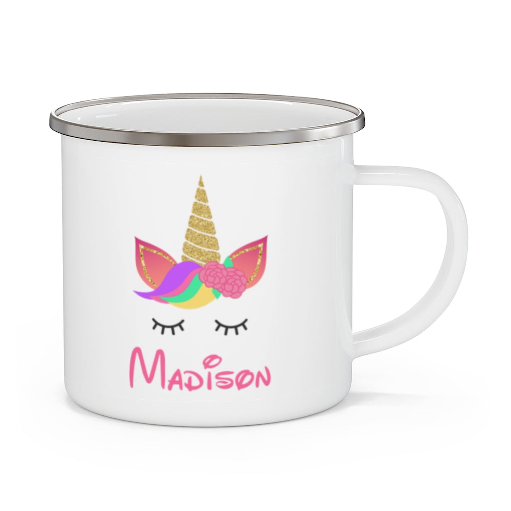 Custom Name Unicorn Enamel Campfire Mug Ⅷ