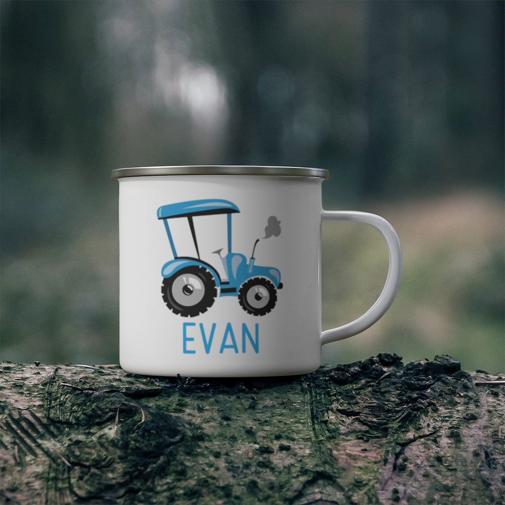Custom Name Truck Children's Enamel Campfire Mug XXIII