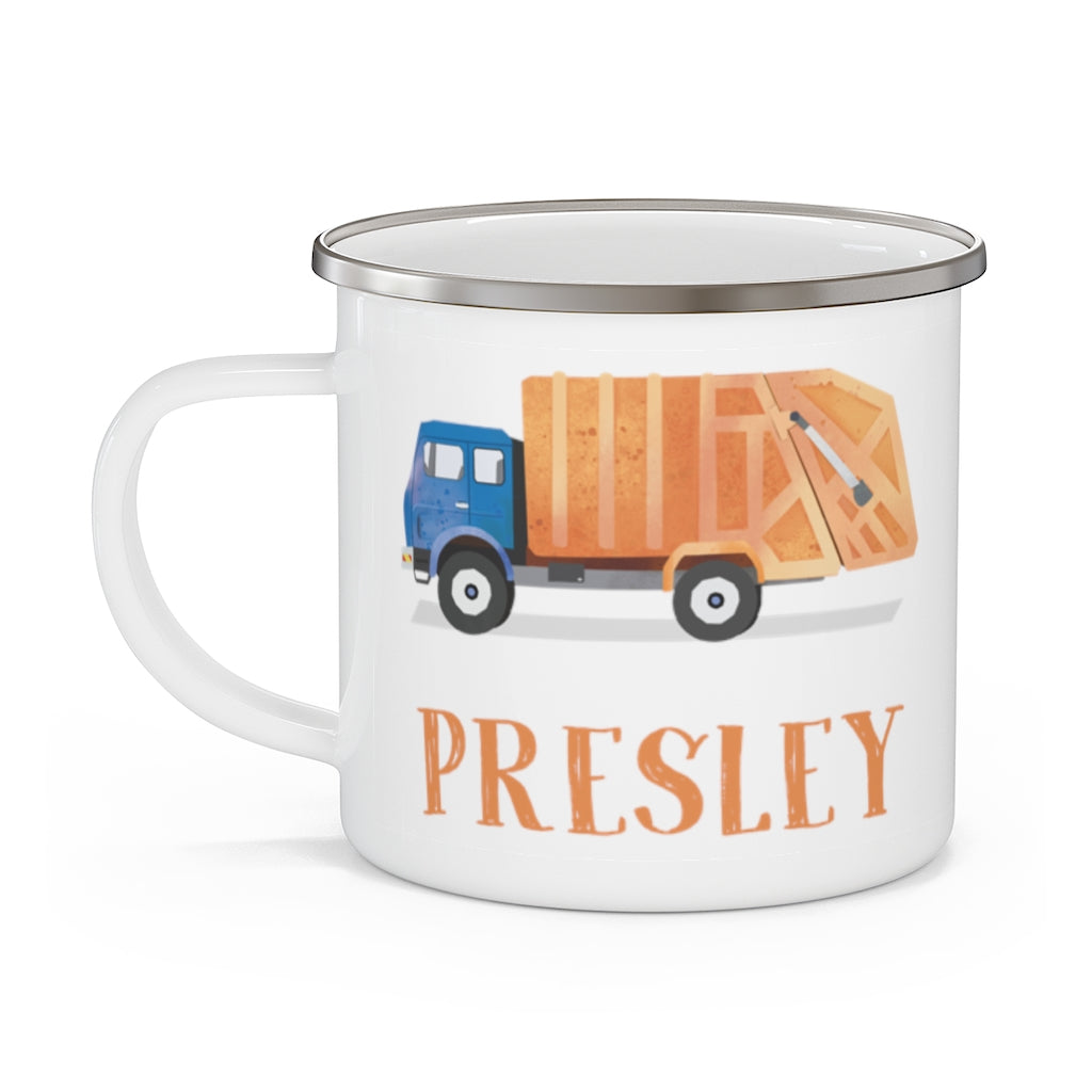 Custom Name Truck Children's Enamel Campfire Mug XXVI