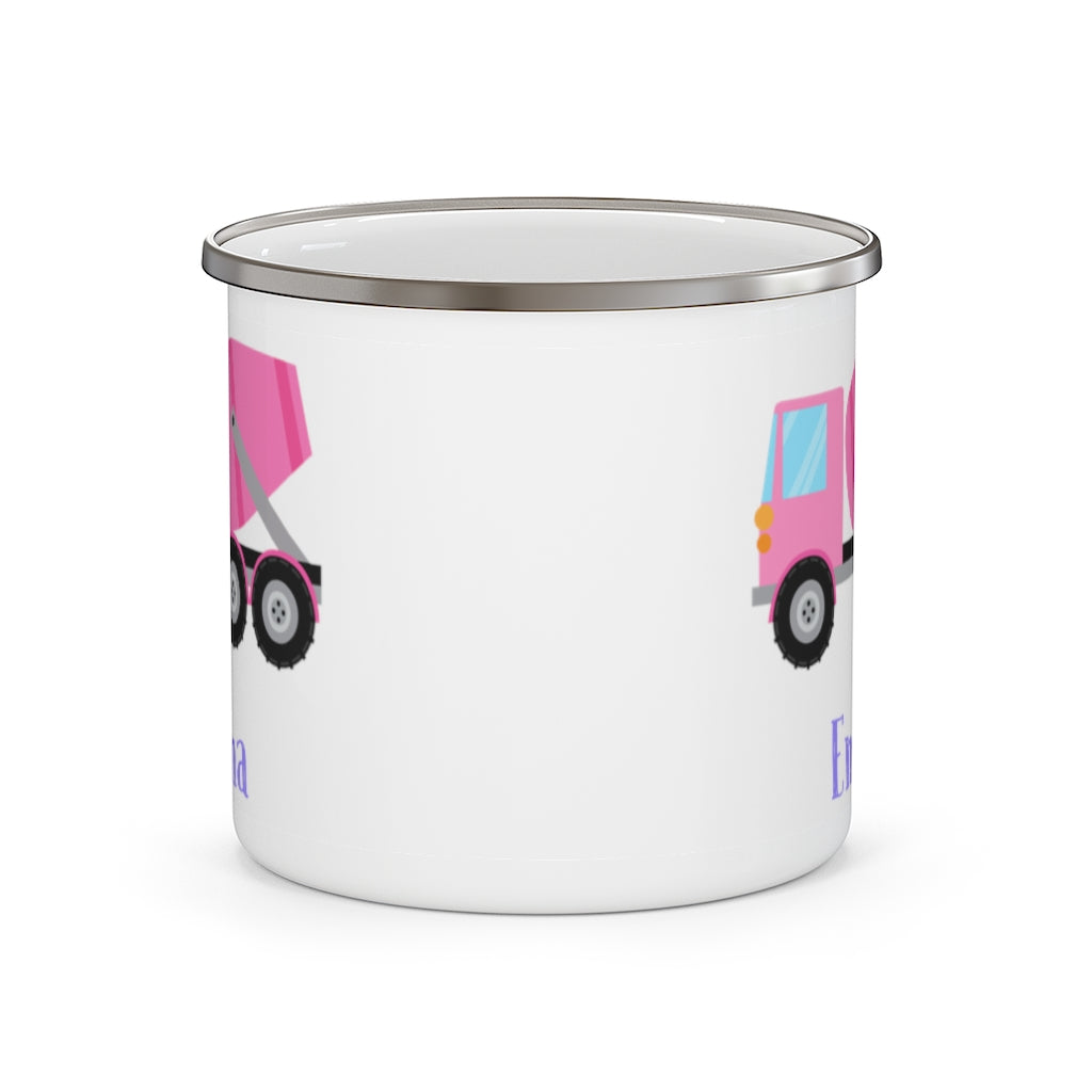 Custom Name Truck Children's Enamel Campfire Mug X