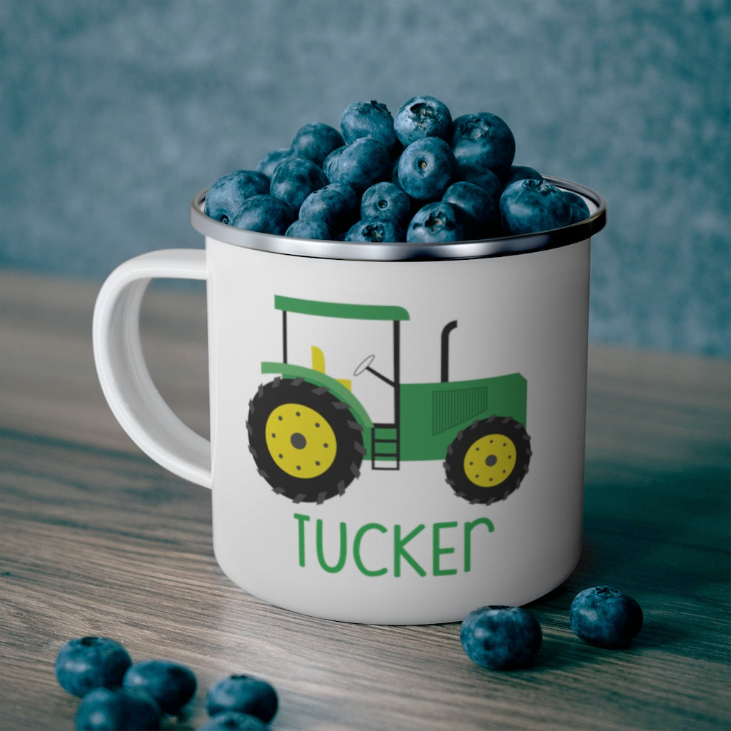 Custom Name Truck Children's Enamel Campfire Mug XXII