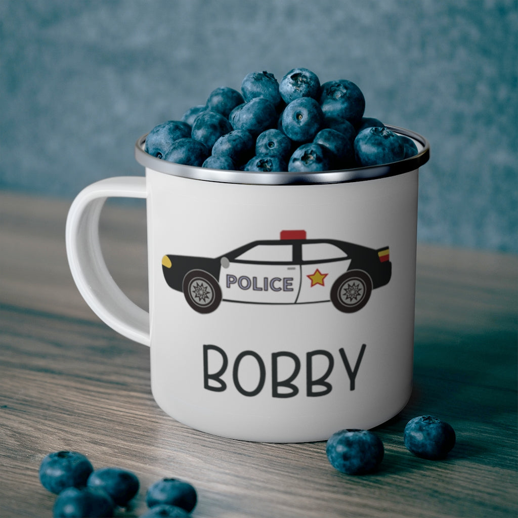 Custom Name Truck Children's Enamel Campfire Mug XX