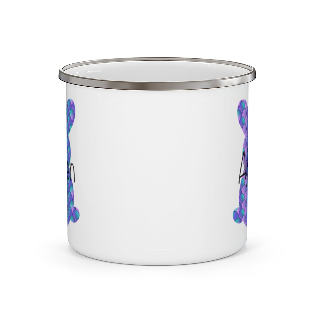 Custom Name Rabbit Easter Children's Enamel Campfire Mug IX